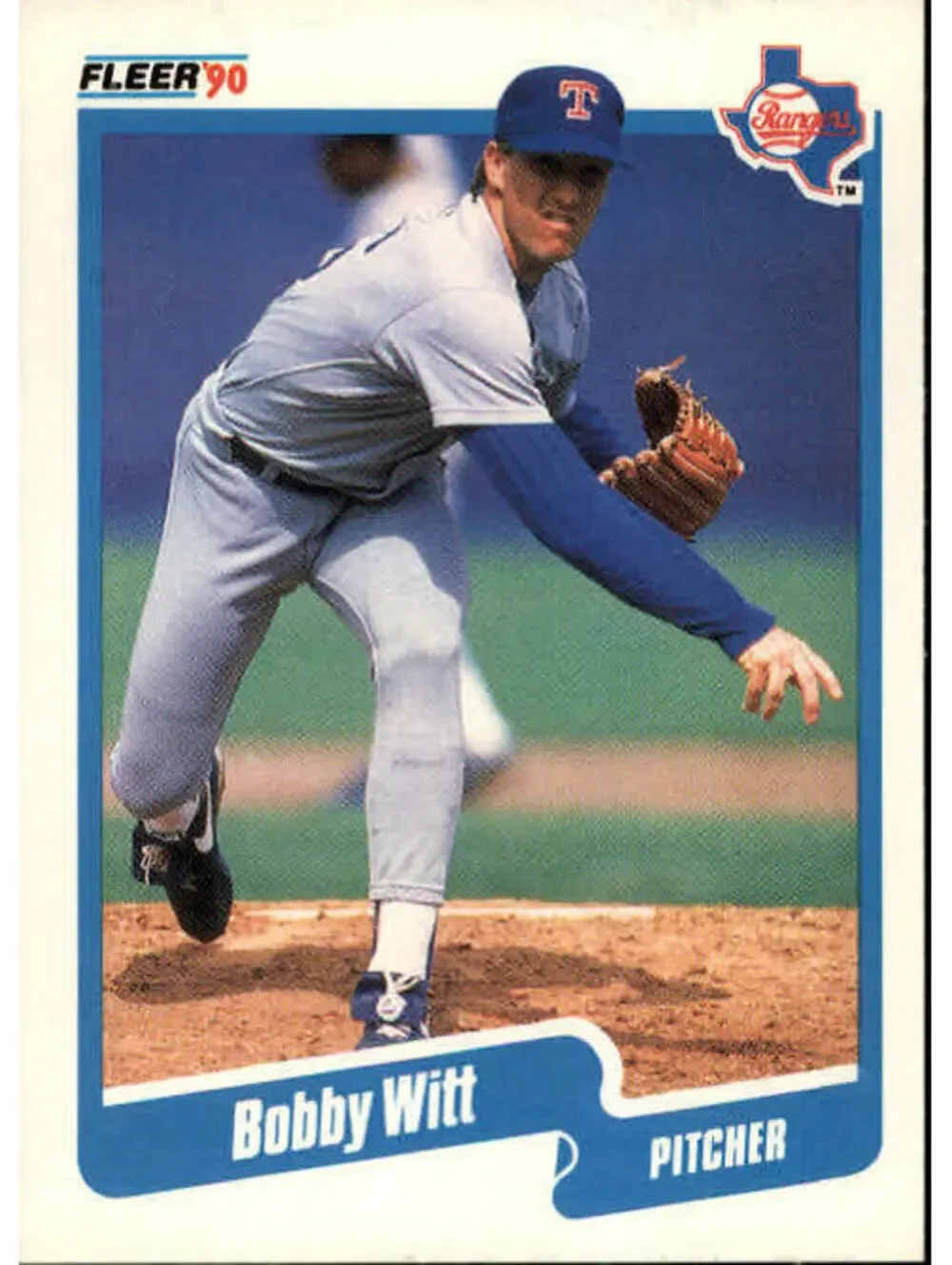 1990 Bobby Witt Fleer Baseball Card #315